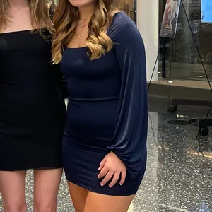 Lucy in the Sky Shantelle Dress in Navy Blue thumbnail 3