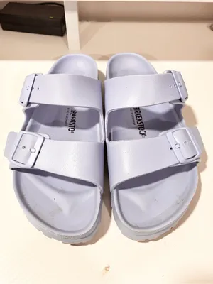 Birkenstock Arizona EVA Stealth Buckle Sandal Rubber Light Blue Size 10 thumbnail 2