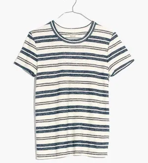 Madewell Hi-Fi Shrunken Striped Tee Vonda Stripe thumbnail 1