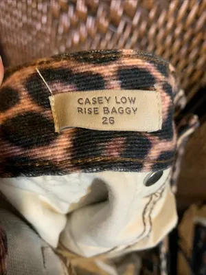 PACSun Leopard Print Casey Low Rise Baggy Jeans Size 26 thumbnail 5