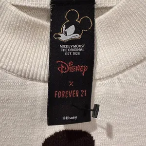 NWOT Disney Forever 21 X vintage Minnie Mouse cropped lightweight Sweater M thumbnail 3