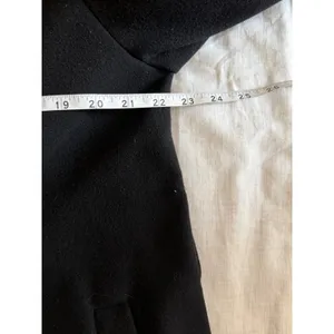 Zara Hooded Top Coat Oversized Womens Med Black Long Sleeve Button Front Ovecoat thumbnail 6