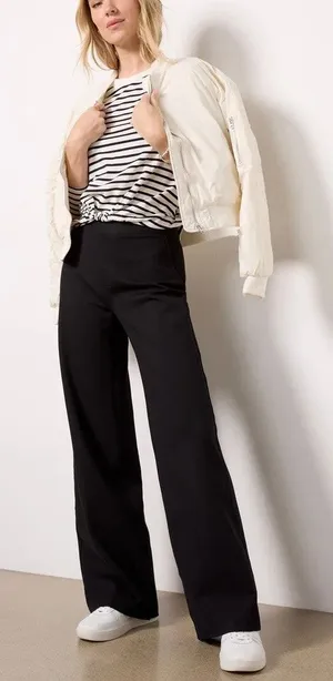 Spanx Black Wide Leg Perfect Pant Sz.M NWT thumbnail 1