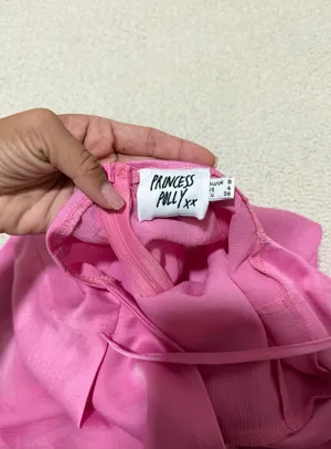 Princess Polly pink backless dress cowl neck thumbnail 4