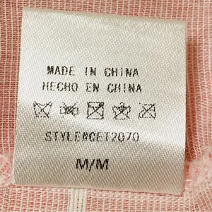 Adora Pink White Striped Sheer Button Shirt Roll Tab Sleeves Medium thumbnail 6
