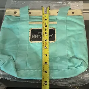 NWT Betsey Johnson XOX Shoulder Purse Teal And Gold Never Out The Bag thumbnail 3