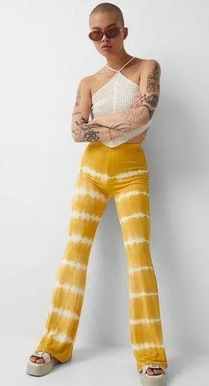 Billabong Sunburst Wave Yellow Flare Pants thumbnail 2