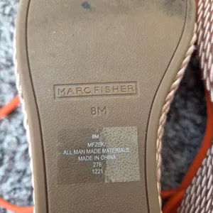 Marc Fisher Zeki Wedge Sandals in Orange thumbnail 6