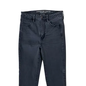 American Eagle Gray‎ Super Hi Rise Jegging 6 X-Long Distressed Raw Hem Stretch thumbnail 2