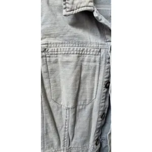 Free People Size Large Denim Utility Romper Lightwash Gray Jumpsuit thumbnail 5