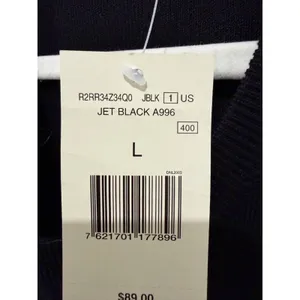 Guess Jet Black Sweater Black & White Womens Large NWT thumbnail 2