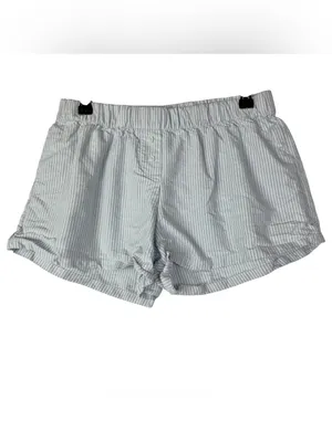 John Galt Blue & White Stripe Lounge Boxer Shorts OS thumbnail 2