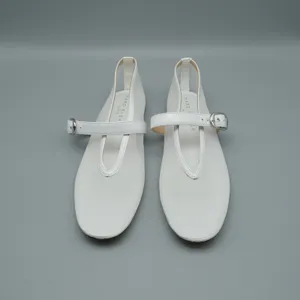 Marc Fisher Godina Mesh Mary Jane Flats 8M White Leather Trim Sheer Ballet thumbnail 3