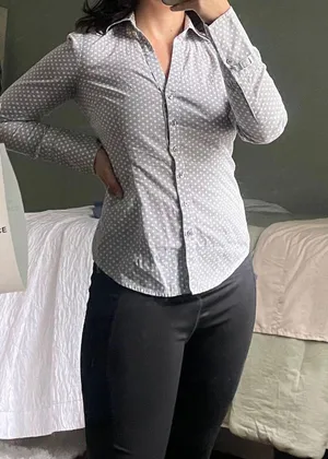 Light Colored Button Down Work Blouse XS thumbnail 1