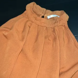Kirundo Womens‎ Burnt Orange Halter Neck Pleated Mini Dress Rust Size L thumbnail 3