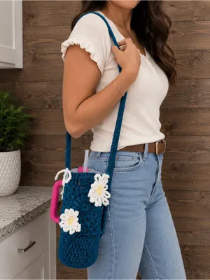 Handmade Stanley Cup Crochet Bag Water Carrier Purse 40oz size - Purse only! thumbnail 7