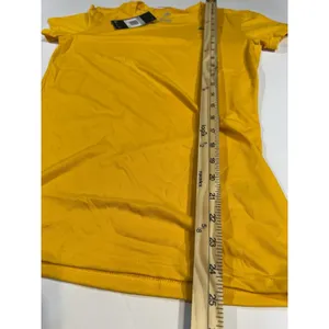 Nike Dri-FIT Women's XS Yellow Short Sleeve Solid Polyester T-Shirt (F43) thumbnail 6