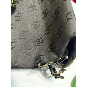 Vintage Dooney & Bourke Black Fabric & Leather Shoulder Bag thumbnail 7