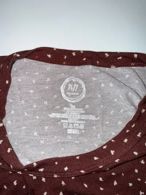Maurices 24/7 Rust Brown Dotted Tee Crew Neck Short Sleeve thumbnail 7