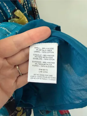 Anthropologie Verb Eulalia Shimmer Tunic Dress Hawaiian Blue Boho Cocktail Dress thumbnail 8
