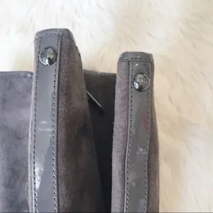 DONALD PLINER Suede Knee High Boot Chunky‎ Heel Round Toe Taupe Gray Size 6.5 thumbnail 8