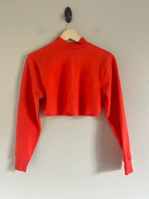 Lulu Townsend Lululemon Orange LA Reversible Mock Neck Sz 8 thumbnail 5