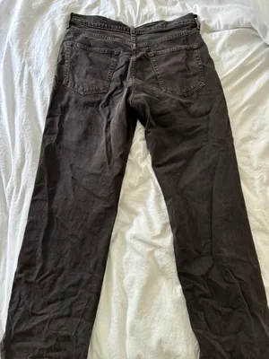 Black Baggy Mid Rise Denim Jeans thumbnail 2