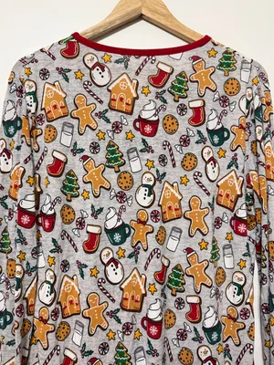Little Sleepies Women’s Holiday Treats Pajama Top Size Small Bamboo Christmas thumbnail 6