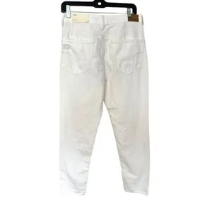AMERICAN EAGLE Hi-Rise Tomgirl Denim‎ Jeans Size 6 Long White Distressed NEW thumbnail 3