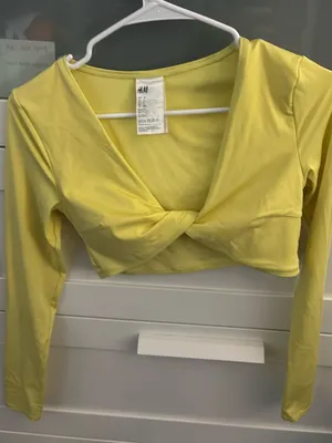Yellow Twist H&M Crop Top thumbnail 1