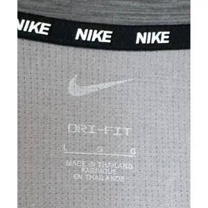 Nike Women‎ Top Pacer 1/2 Zip Long Sleeve Boxy Crop Gray Large thumbnail 6