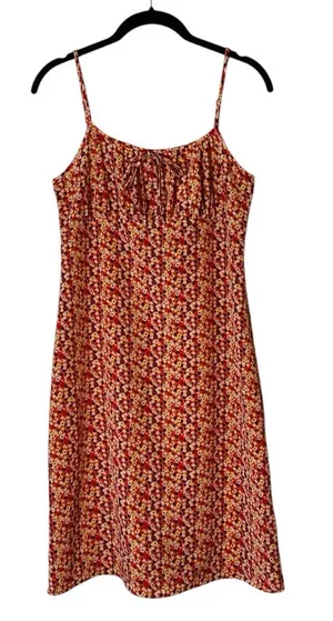 Vintage Fashion Bug Floral Babydoll Mini Slip Dress Y2K Boho Fairy Grunge thumbnail 1