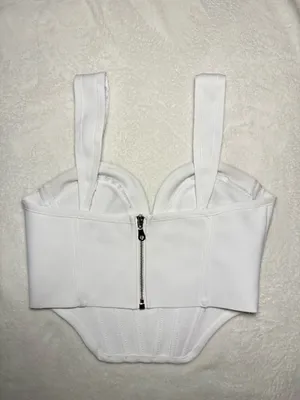 Pretty Little Thing Top Corset White thumbnail 3