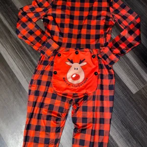 Red and Black Checkered Christmas Pajamas thumbnail 3