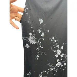I.N. San Francisco Y2K Black Floral Fairycore Indie Midi Dress Elegant S thumbnail 4