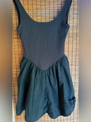 Silence + Noise Daphne Black Drop Waist Mini Dress XS thumbnail 7