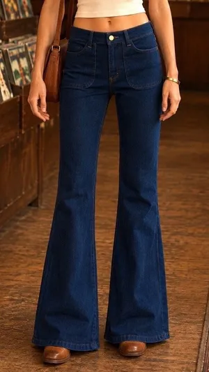 Pilcro Low-Rise Icon Flare Jeans Womens 27 Tall Blue Denim NWT thumbnail 1
