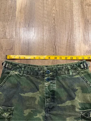 Free People Commando Cutoff High-Waist Camo Cargo Shorts - Green size 8 thumbnail 5