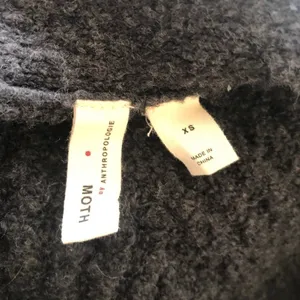 Anthropologie Moth wool blend grey cardigan sweater XS thumbnail 7