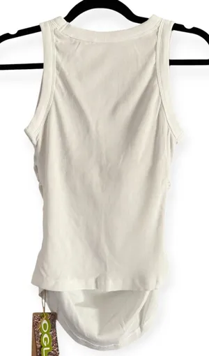 NWT OGL White Ribbed Brami Tank Top Size Small thumbnail 1
