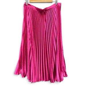 Lucy Paris Pleated Midi Skirt L Accordion Dopamine Dressing Hot pink Magenta thumbnail 7
