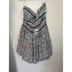 Free People Black/Brown Bali Checked Out Printed Dress - SZ M - NEW $138 thumbnail 3