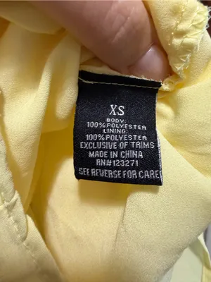 Light Yellow Puff-Sleeve Tie-Front Mini Dress thumbnail 5