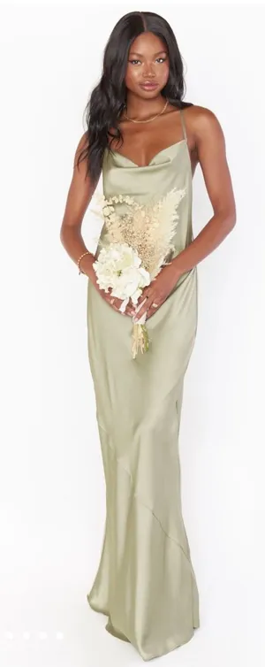 Show Me Your Mumu Tuscany Slip Dress Moss Green thumbnail 1