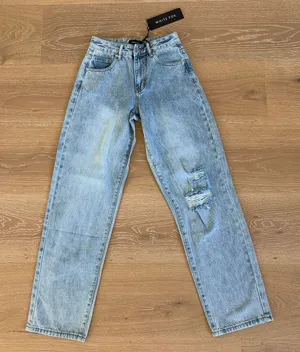 White Fox Jeans Straight Leg No Longer Yours Size XS Blue thumbnail 1