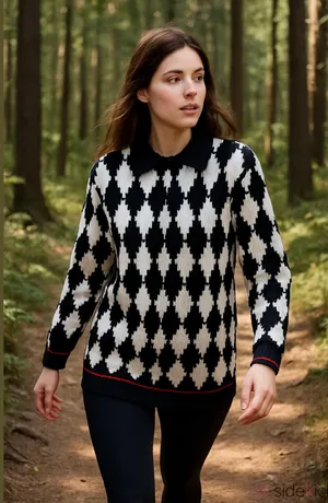 Vintage 90s Argyle Pullover Sweater Unisex Minimalist Classic winter cottagecore thumbnail 1