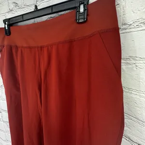 Lands End Everyday Active Pants L Rust Pull On Stretch Pockets Athleisure thumbnail 8
