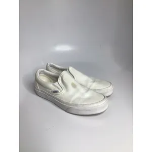 Vans Slip-On Shoes Womens 6 White Good Canvas Low Top Sneakers casual trendy thumbnail 4