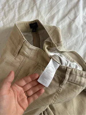 J. Crew Women’s Tan Cream Khaki Camp Straight Leg Ankle Pants 100% cotton US 4 thumbnail 9