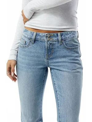 Pacsun Jade Low Rise Bootcut Jeans Double Button Light Blue NWT Atlanta Size 29 thumbnail 3